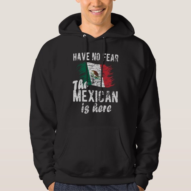 Proud Mexican Heritage Mexico Roots Mexican Flag Hoodie (Front)