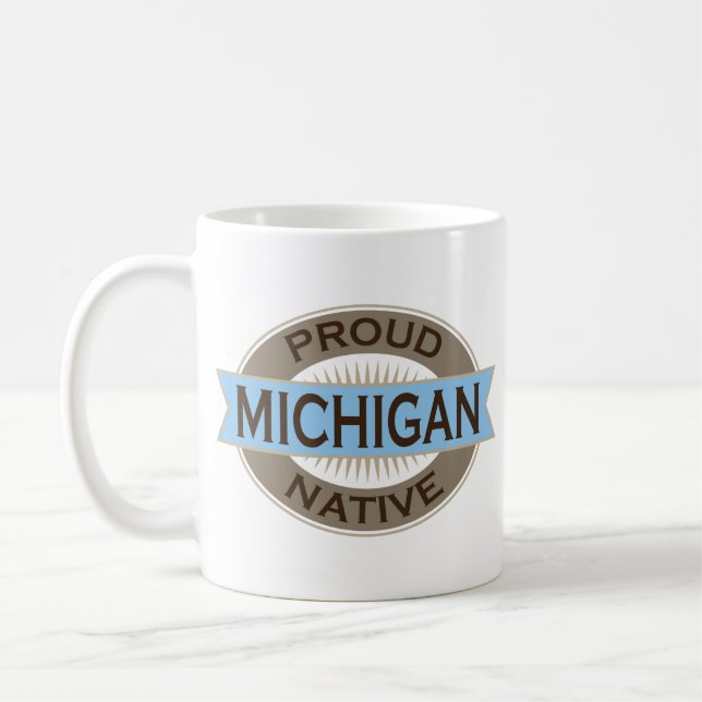 Proud Michigan Native Beverage Mug Gift (Left)