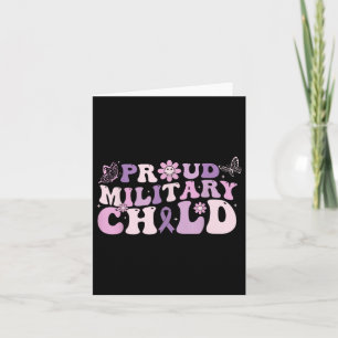 Proud Military Child Purple Up For Military Kids T Card