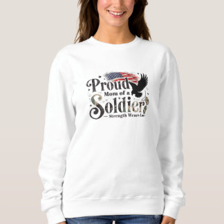 Proud Military Mum Soldier Pride Art Sweatshirt