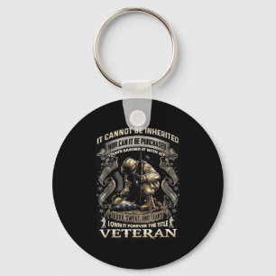 Proud Military Veteran Patriotic American Flag It Key Ring
