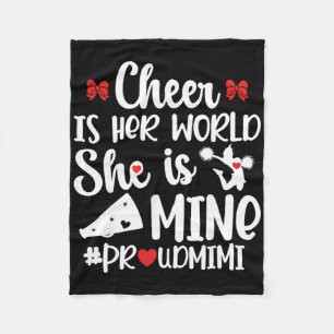Proud Mimi Cheer Mimi Grandma Mimi Of A Cheerleade Fleece Blanket