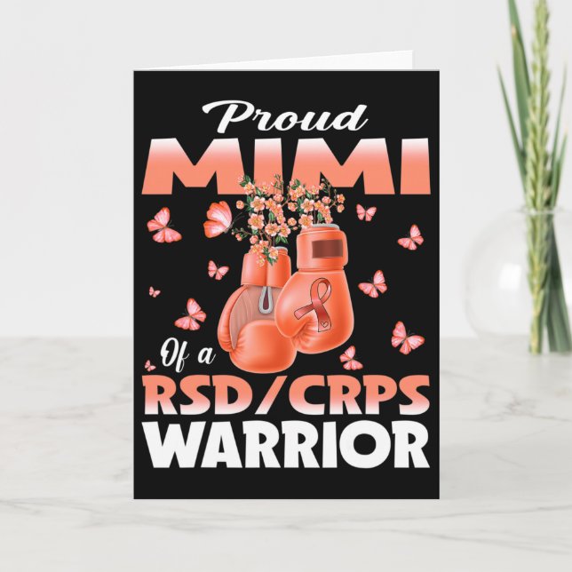 Proud Mimi Of A Rsd Crps Warrior Awareness Boxing  Card (Front)
