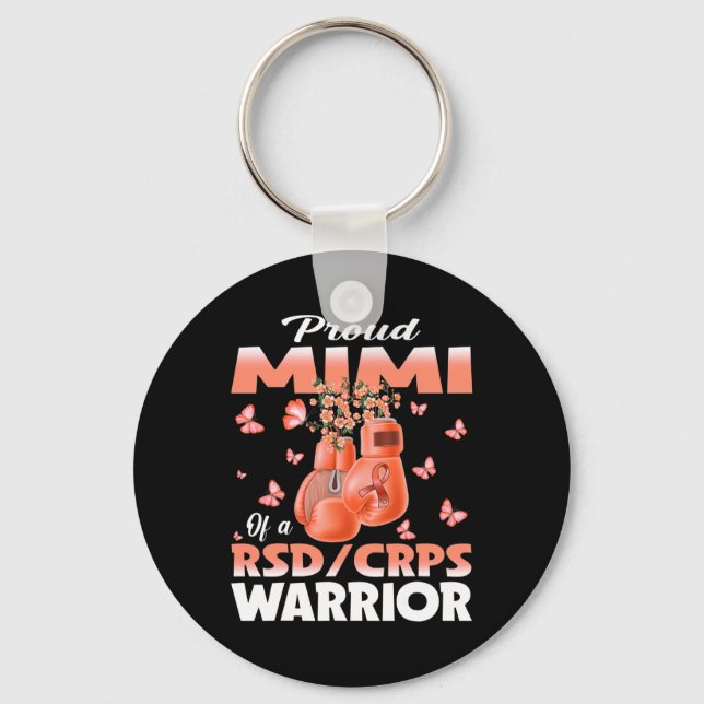 Proud Mimi Of A Rsd Crps Warrior Awareness Boxing  Key Ring (Front)