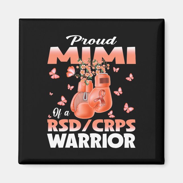 Proud Mimi Of A Rsd Crps Warrior Awareness Boxing  Magnet (Front)