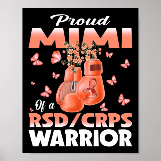 Proud Mimi Of A Rsd Crps Warrior Awareness Boxing  Poster (Front)
