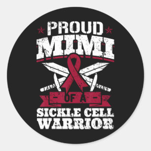 Proud Mimi Of A Sickle Cell Warrior Scd Awareness  Classic Round Sticker