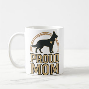 Proud Mom Dog Silhouette Vintage Vector Design_1 Coffee Mug
