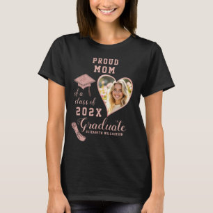 Proud Mom Grad Photo Class of 2025 Graduate T-Shirt