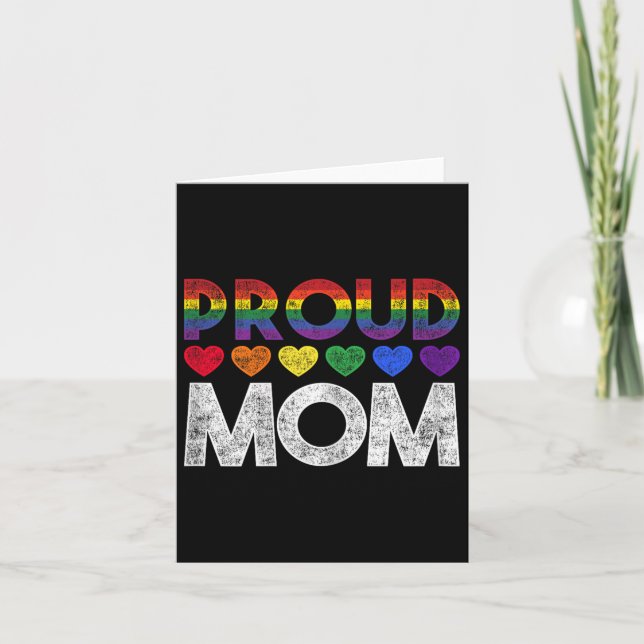 Proud Mom Lgbt  Card (Front)