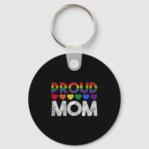 Proud Mom Lgbt  Key Ring