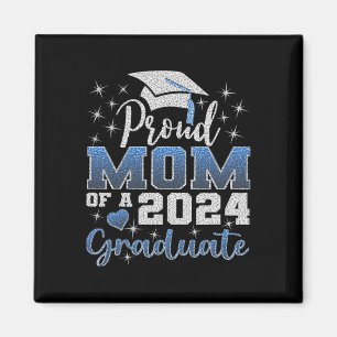 Proud Mom Of 2024 Graduate Awesome Family College  Magnet