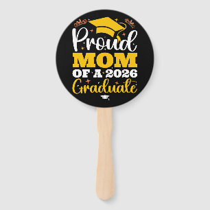 Proud Mom Of A 2026 Personalized Graduation Mother Hand Fan