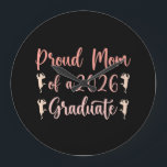 Proud Mom of A Class of 2026 Graduate Senior Gradu Large Clock<br><div class="desc">Proud Mom of A Class of 2026 Graduate Senior Graduation</div>
