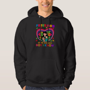 Proud Mom Of The Toughest Boy I Know World Autism  Hoodie