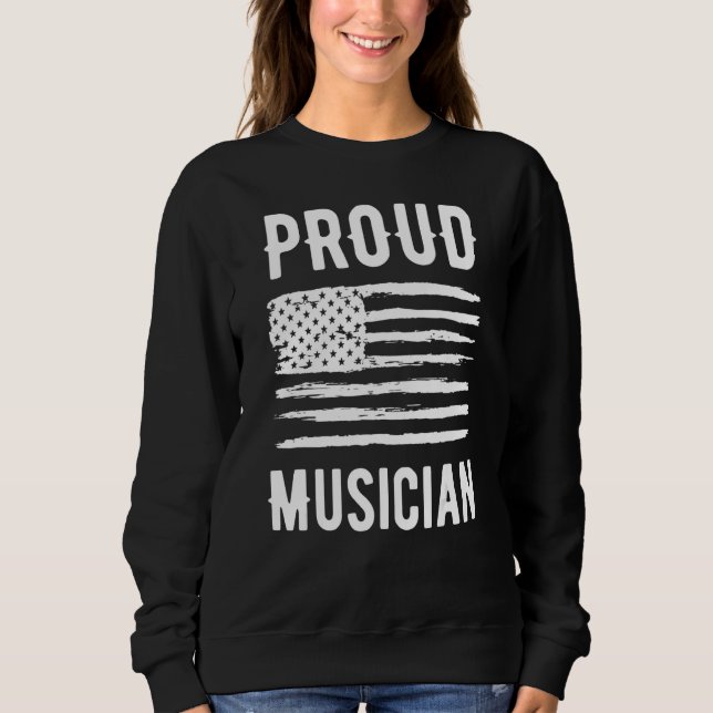 Proud Mortician Profession American Flag Sweatshirt (Front)