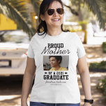 Proud Mother of a 2025 Graduate T-Shirt<br><div class="desc">Beaming with pride of the success of your childs achievements! Then show them how proud you are with these personalised graduation ceremony t-shirts featuring a photograph of your kid,  the text "proud mother of a 2025 graduate",  their name,  and high school/college.</div>