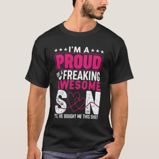 Proud Mother of A Freaking Awesome Son boy T-Shirt