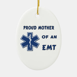 Proud Mother Of An EMT Ceramic Tree Decoration