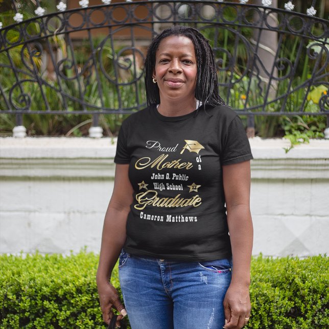 Proud Mother of Graduate Name | School Graduation Tri-Blend Shirt (Creator Uploaded)