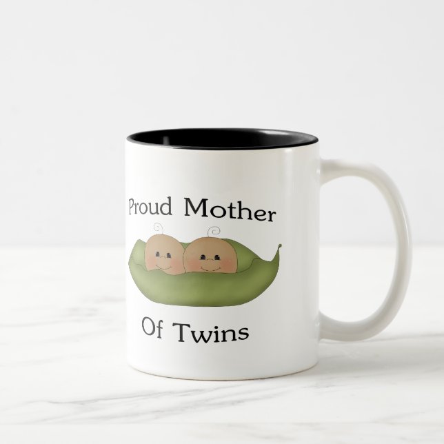 Proud Mother Of Twins Two-Tone Coffee Mug (Right)