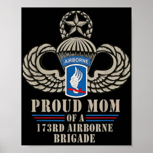 Proud Mum 173rd Airborne Brigade Veteran Military Poster