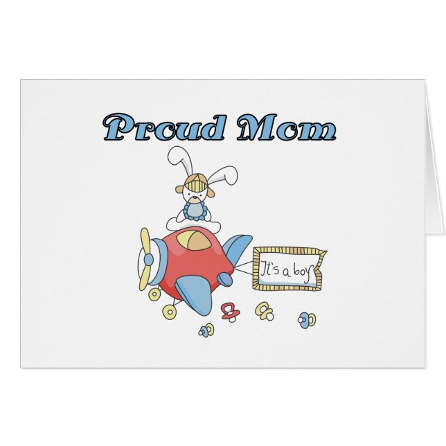 Proud Mum-Aeroplane It's a Boy tshirts and gifts (Front Horizontal)