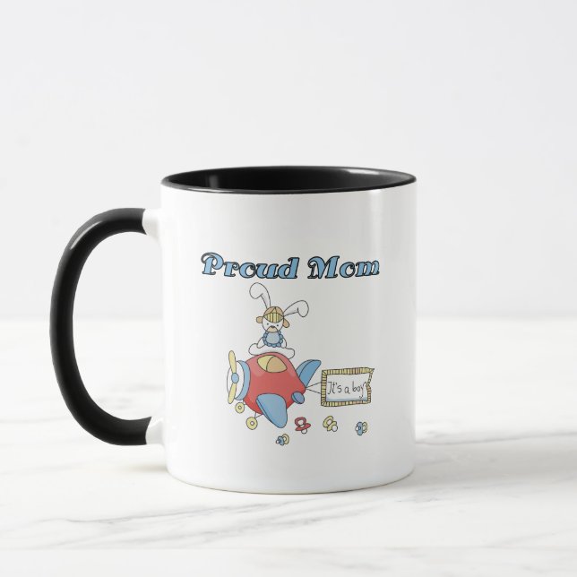 Proud Mum-Aeroplane It's a Boy tshirts and gifts Mug (Left)