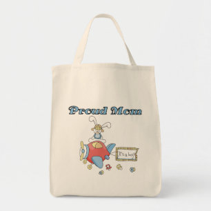 Proud Mum-Aeroplane It's a Boy tshirts and gifts Tote Bag