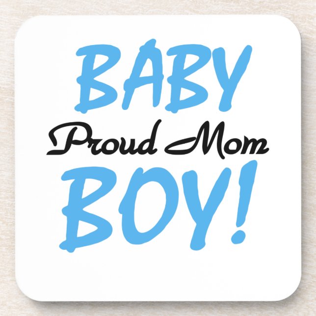 Proud Mum Baby Boy Gifts Coaster (Front)