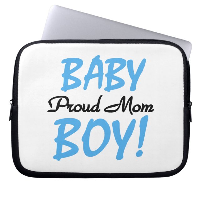Proud Mum Baby Boy Gifts Laptop Sleeve (Front)
