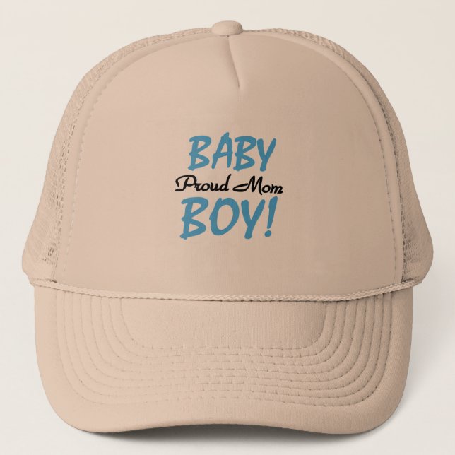 Proud Mum Baby Boy Tshirts and Gifts Trucker Hat (Front)