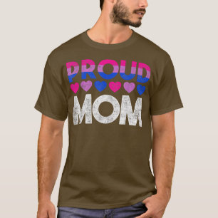 Proud Mum Biseual Bi Pride Mum LGBT Biseual Flag H T-Shirt