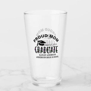 Proud Mum, Custom Graduation Name Year Glass