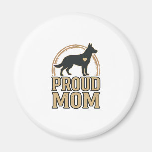 Proud Mum Dog Silhouette Vintage Vector Design_1 Magnet