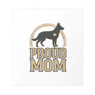 Proud Mum Dog Silhouette Vintage Vector Design_1 Notepad