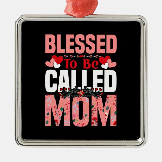 Proud Mum Flower Metal Tree Decoration (Front)