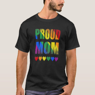 Proud Mum Gay Lesbian Lgbtq Pride Rainbow Mothers  T-Shirt