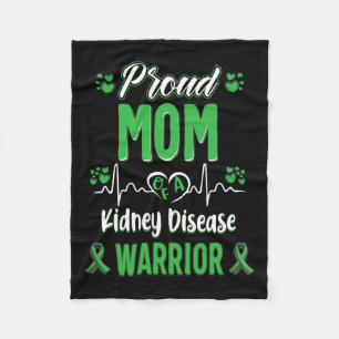 Proud Mum Kidney Disease Warrior Awareness Ribbon  Fleece Blanket