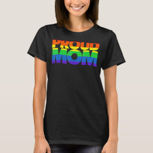 Proud Mum Lgbt Pride Rainbow Cute Heart Gay Say Ga T-Shirt