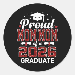 Proud Mum-mum Of A 2026 Graduate Senior Graduation Classic Round Sticker