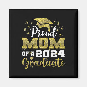Proud Mum Of 2024 Graduate Awesome Family College  Magnet