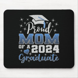 Proud Mum Of 2024 Graduate Awesome Family College Mouse Pad