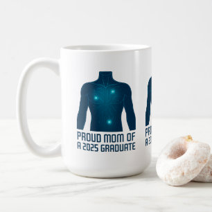 Proud Mum of 2025 Biomed Grad   Futuristic Art Coffee Mug