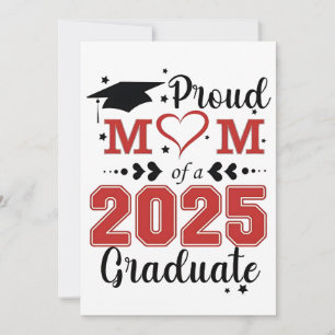 Proud Mum of 2025 Graduate Graduation Mother Day Thank You Card