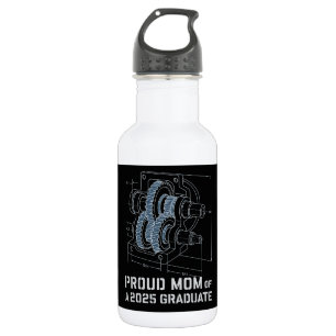 Proud Mum of 2025 ME Grad Gearbox Blueprint 532 Ml Water Bottle