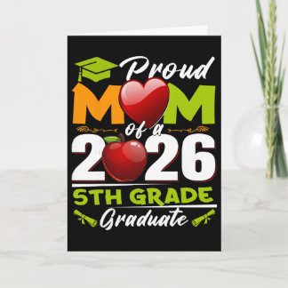 Proud Mum Of 2026 5th Grade Graduate Mother's Day  Card