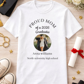 Proud Mum of 2026 Graduate Custom Photo Shirt