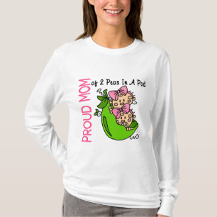Proud Mum Of 2 Peas In A Pod (Girls) T-Shirt