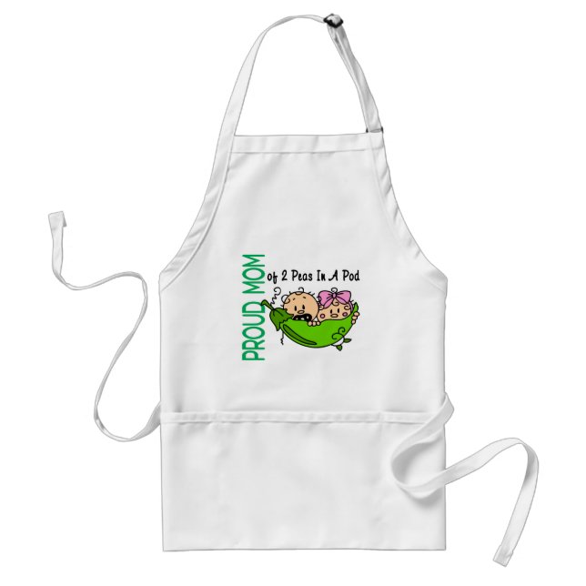Proud Mum Of 2 Peas In A Pod VERSION 3 Standard Apron (Front)